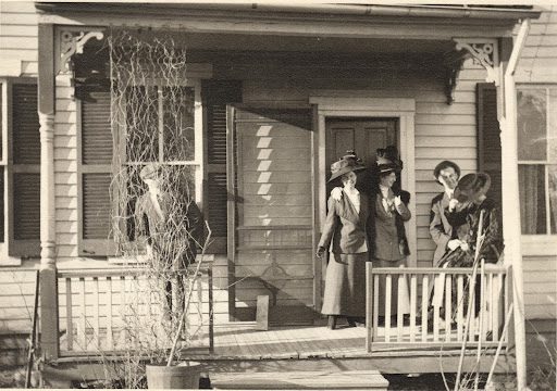 Front Enjoying time with friends on the front porch