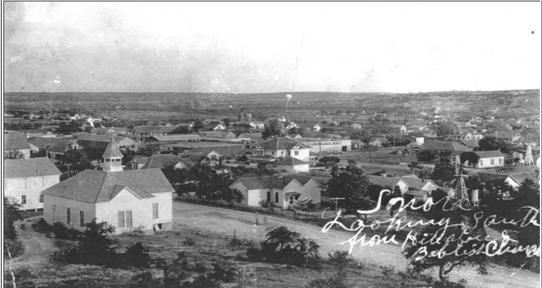 View looking south from Big Hill above the Baptist Church View looking south from Big Hill above the Baptist Church