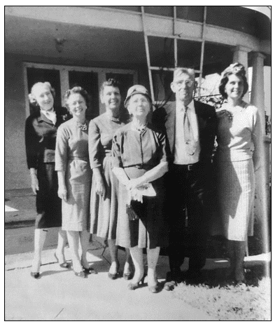 Screenshot 2025-04-04 143355 Marie Watkins, Ethel Dumbauld, Gertrude (Babcock Tipton), Mother (Edith Stella Knoll Babcock), Daddy (Orville Gorman Babcock), Edith May (Babcock Kokernot)