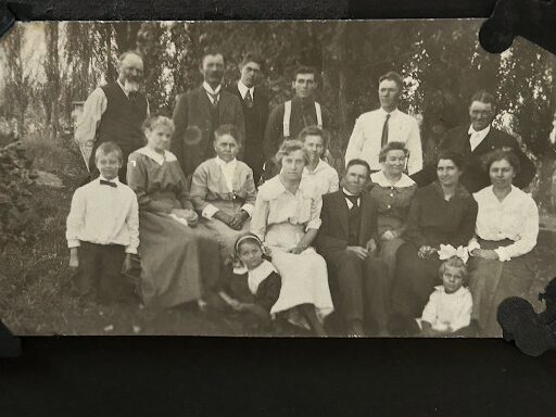 grand junction Edith second from right, Gertrude seated below.
Photographed by Orville (possibly taken in Grand Junction).