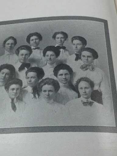 Edith (second row, far right) was a member of the YWCA while studying at university.
